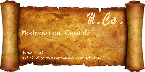Modrovics Csató névjegykártya